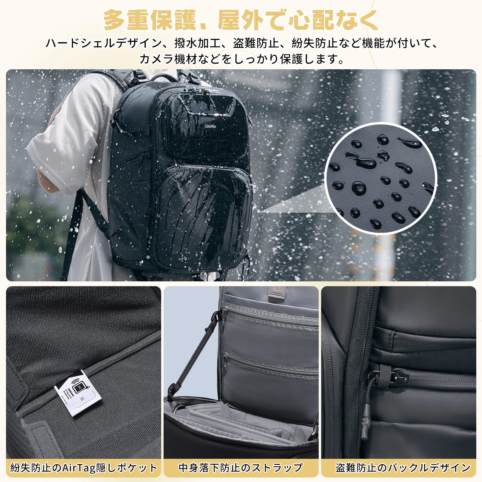 Ulanzi BP10 ハードシェルカメラバックパック 35L B012GBB1