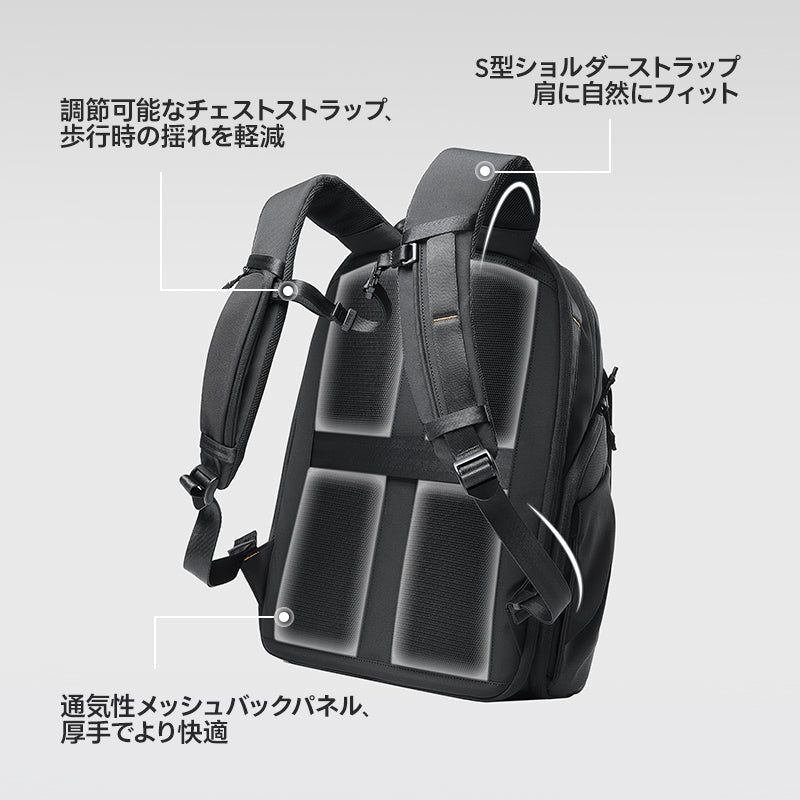Ulanzi BP09 S字型ショルダーストラップ搭載カメラバックパック