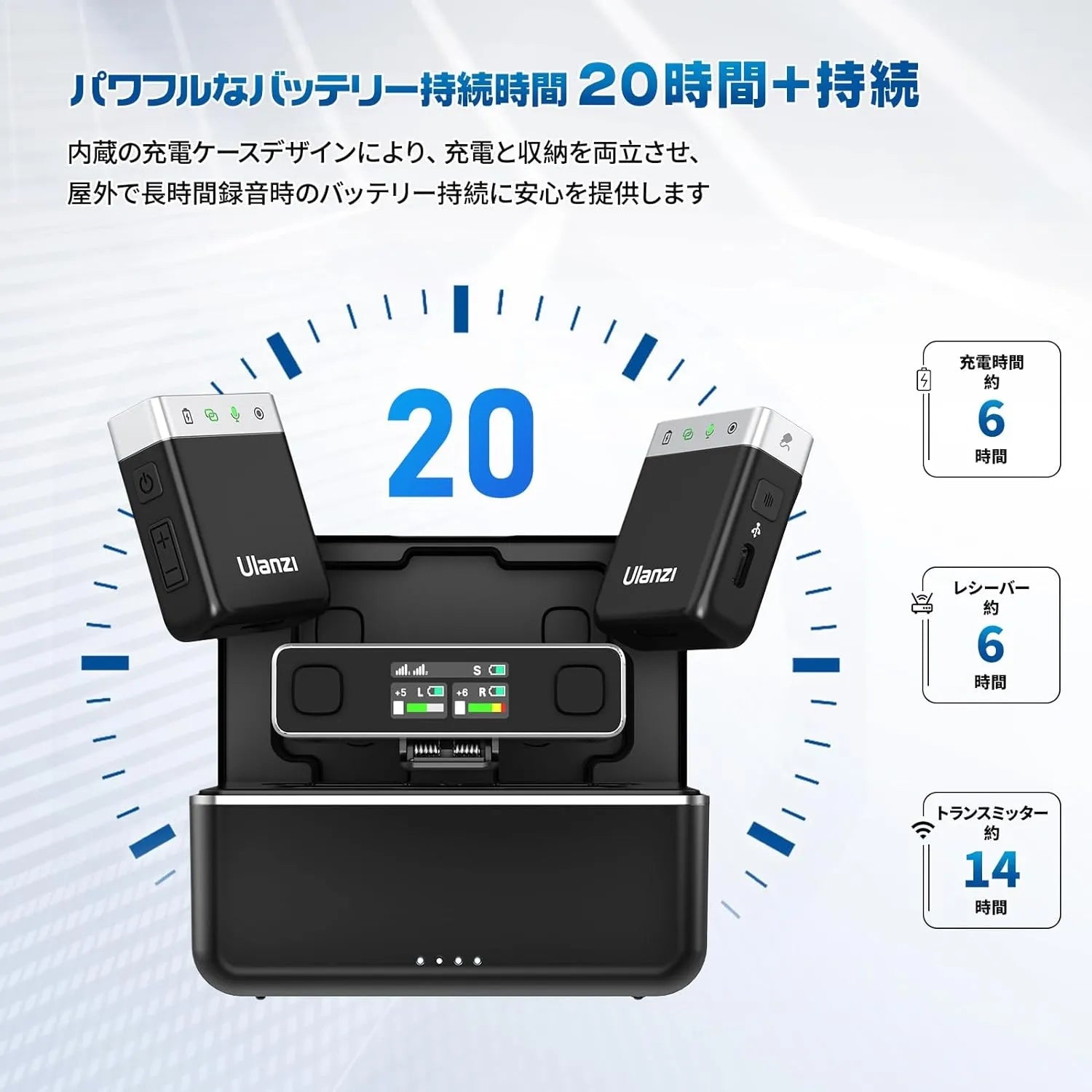 Ulanzi U-Mic AM18ワイヤレス・ラベリア・マイクロホンシステム Ulanzi U-Mic AM18ワイヤレス・ラベリア・マイクロホンシステム