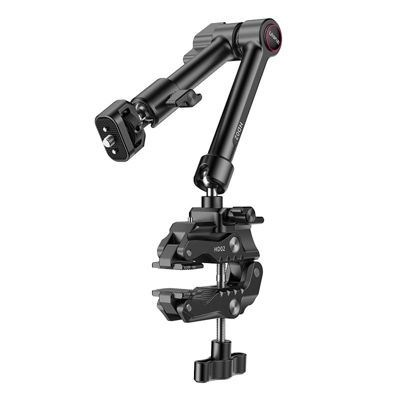 Ulanzi HD02 スーパークランプの丸パイプ22～87mm・平面3～60mm対応の調整可能なクランプ構造