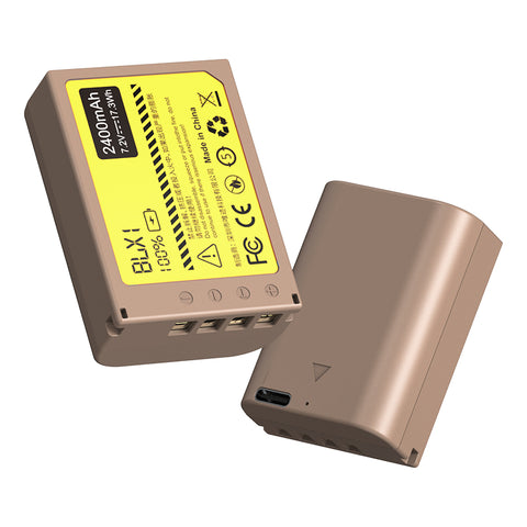 Ulanzi オリン パスBLX-1タイプのリチウムイオンバッテリー（USB-C充電ポート付き、2400mAh）3287