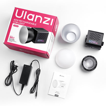 Ulanzi C60 RGB 60W RGB ポータブル COB ライト L276
