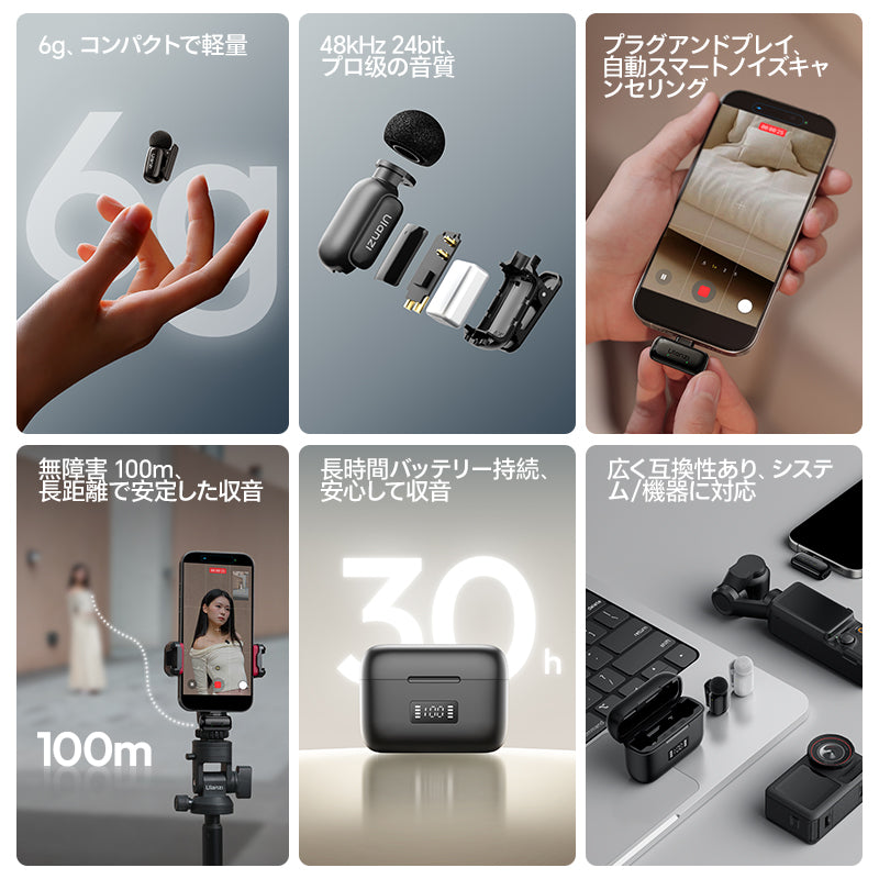 Ulanzi A200 ミニ マイク　機能