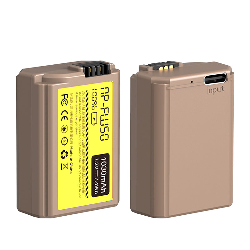 Ulanzi ソニーNP-FW50タイプのリチウムイオンバッテリー（USB-C充電ポート付き、1030mAh）3289 - *1