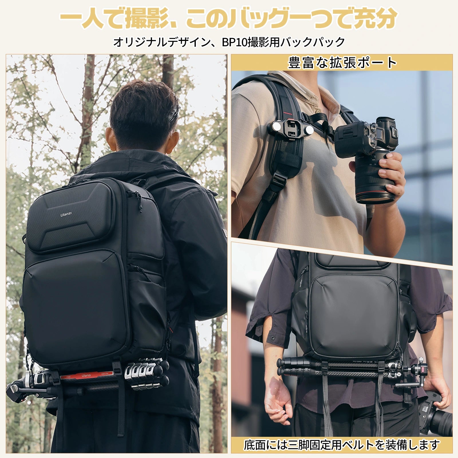 Ulanzi BP10 ハードシェルカメラバックパック 35L B012GBB1