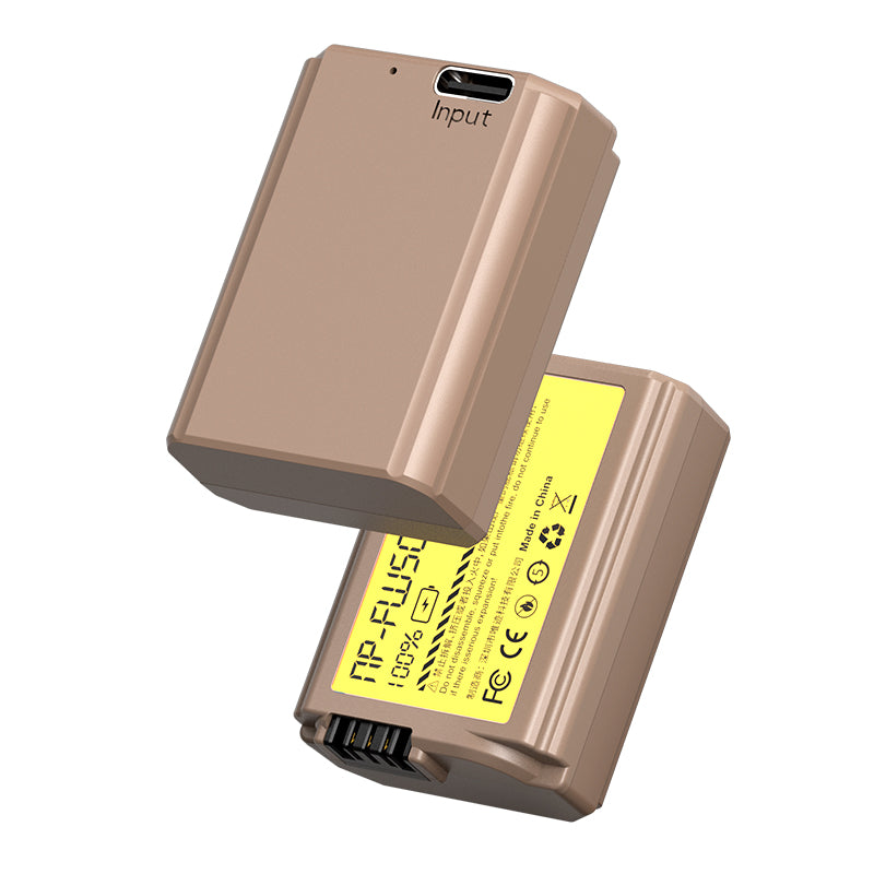 Ulanzi ソニーNP-FW50タイプのリチウムイオンバッテリー（USB-C充電ポート付き、1030mAh）3289