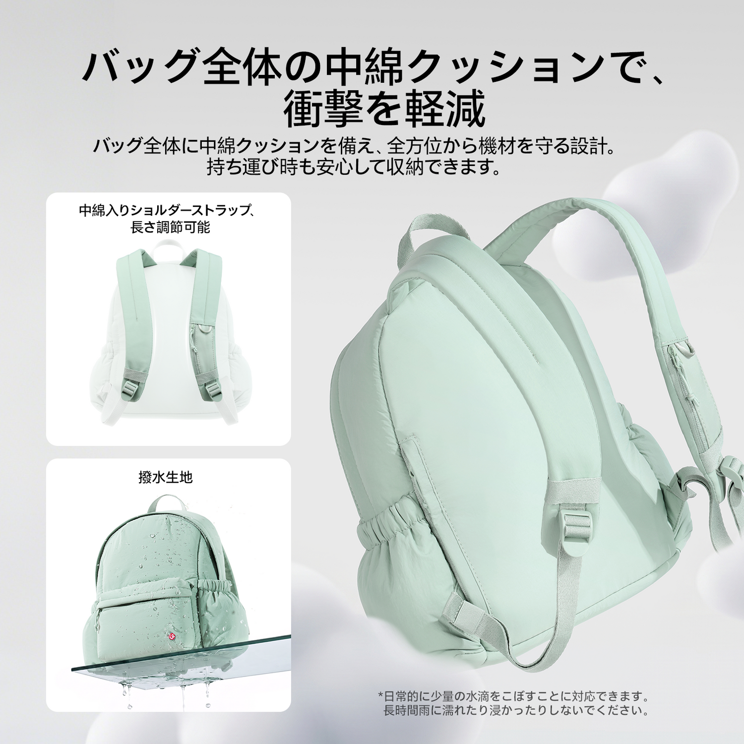 Ulanzi BP02 約390gの軽量カメラリュック