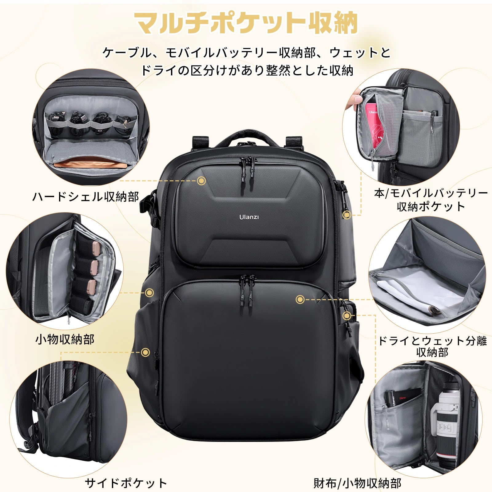 Ulanzi BP10 ハードシェルカメラバックパック 35L B012GBB1-ulanzijp Ulanzi BP10 ハードシェルカメラバックパック 35L B012GBB1-ulanzijp