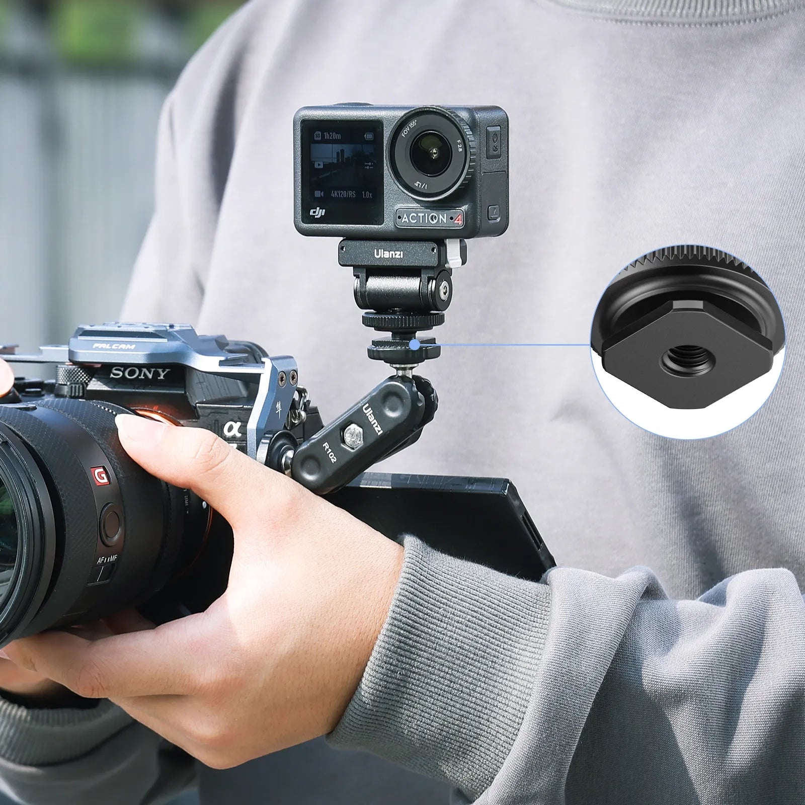 Ulanzi CA22 コールドシューマウントアダプター DJI OSMO Action 4/3 Ulanzi CA22 コールドシューマウントアダプター DJI OSMO Action 4/3