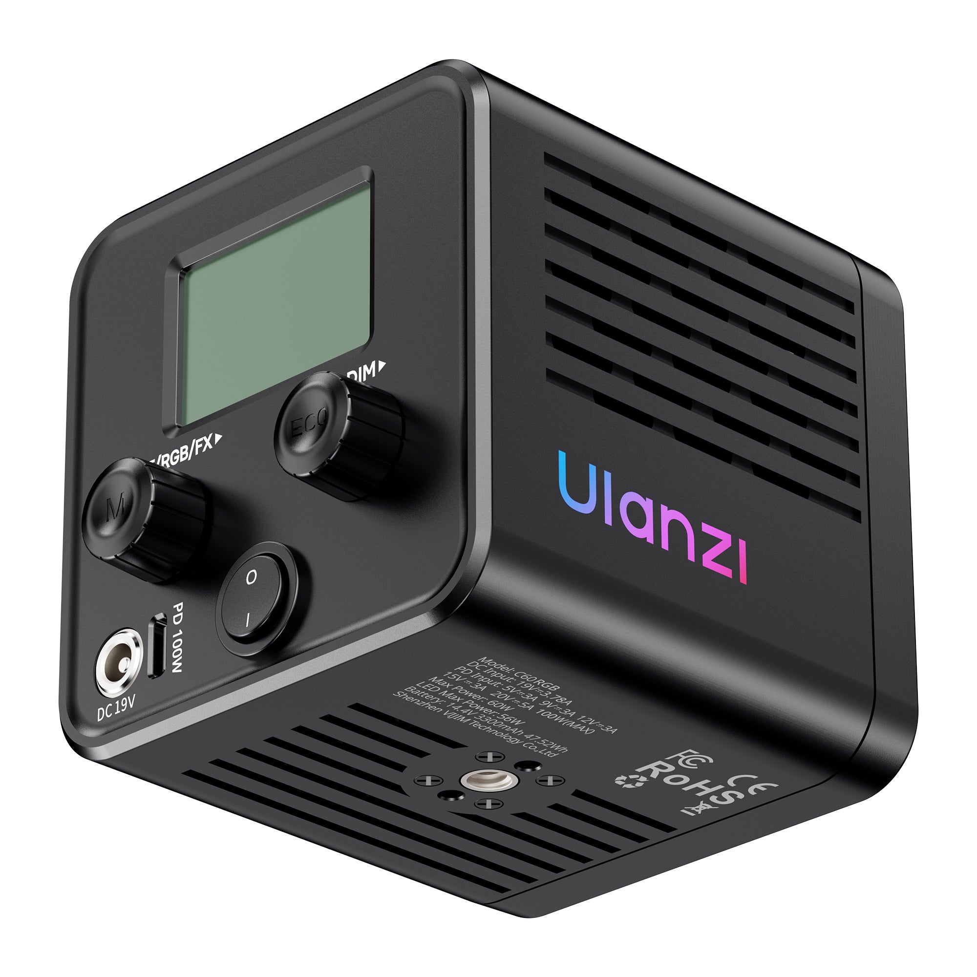 Ulanzi C60 RGB 60W RGB ポータブル COB ライト L276