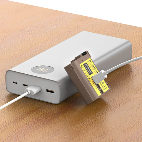 Ulanzi ニコンEN-EL15タイプのリチウムイオンバッテリー（USB-C充電ポート付き、2400mAh）3288