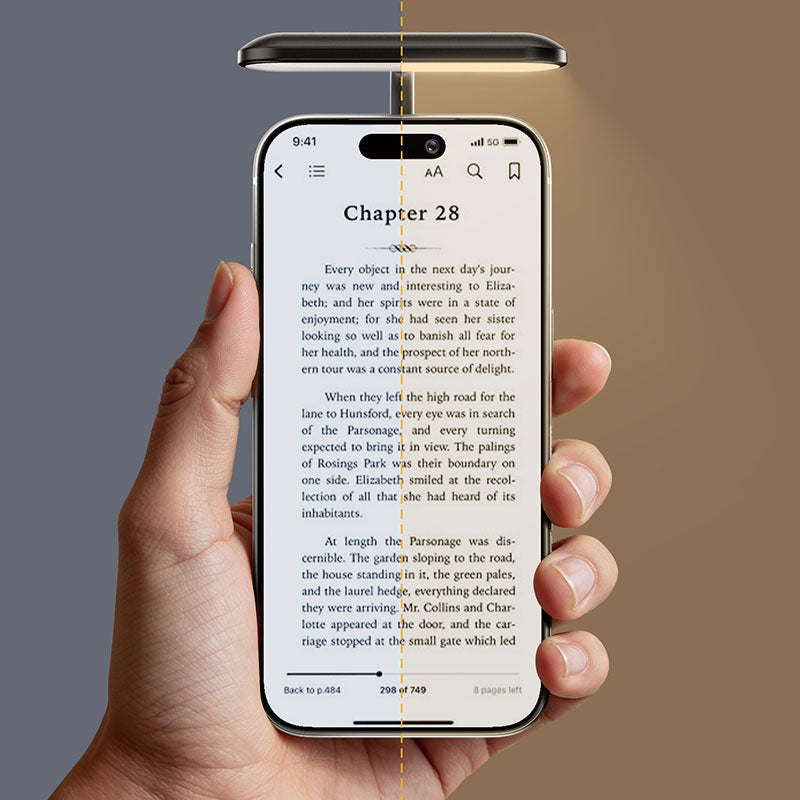 マグネットシートでスマホ・タブレット・Kindleに取り付けるUlanziライト