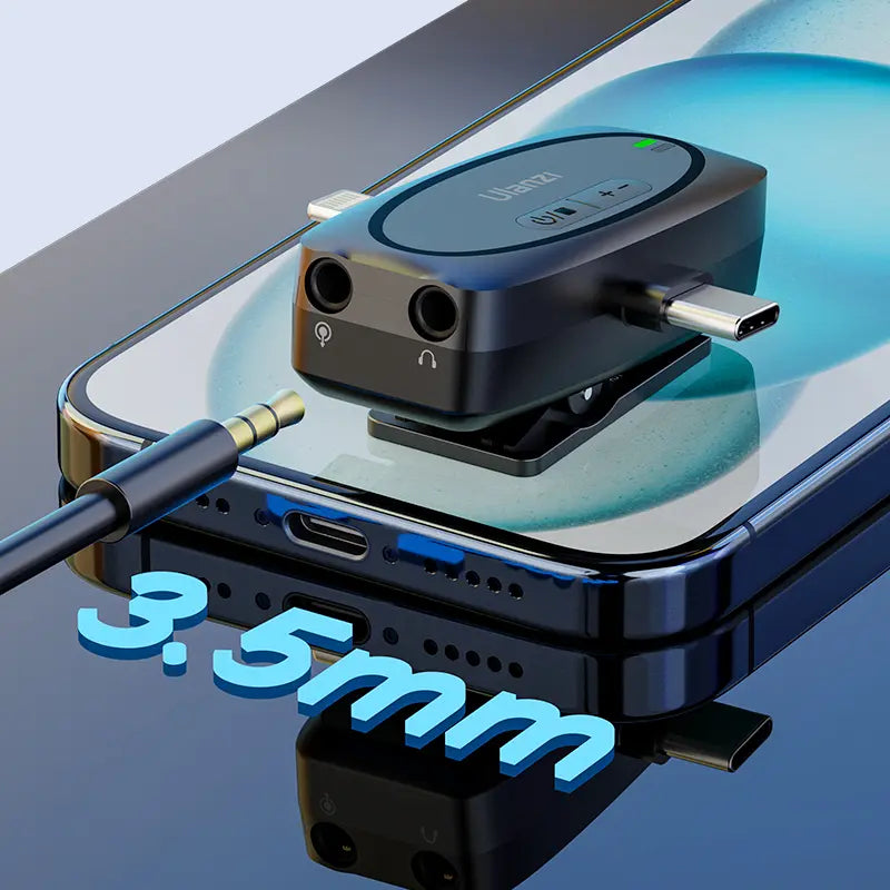 Ulanzi V6 3 in 1プラグプレイワイヤレスラベリアマイクロホン iPhone/Android/タブレット/カメラ用A020GBB1