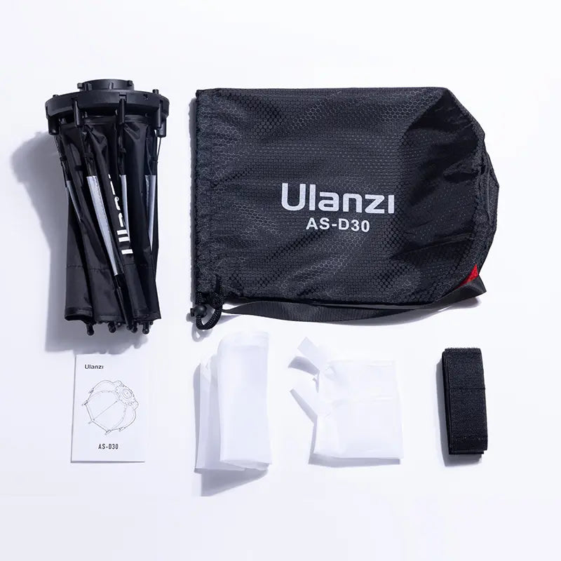 Ulanzi 30cm八角形ソフトボックス  (ミニボウエンスマウント&グリッド付き) L083GBB1