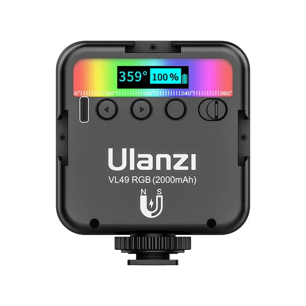 Ulanzi VL49 RGB撮影ライト 三脚付き