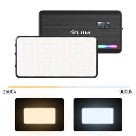 VIJIM VL196 調節できな台座付き　RGB LEDビデオライト 2206